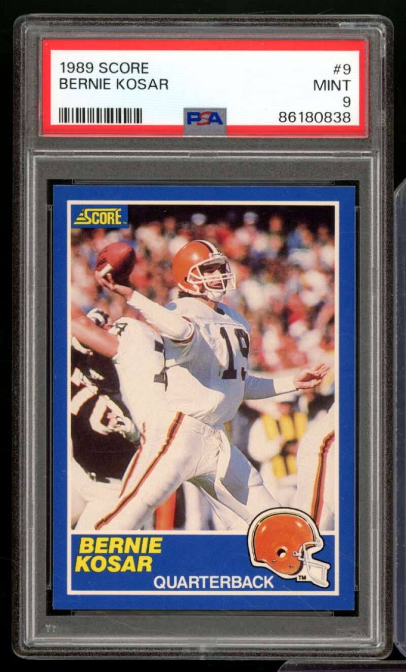 Bernie Kosar Card 1989 Score #9 PSA 9 Image 1