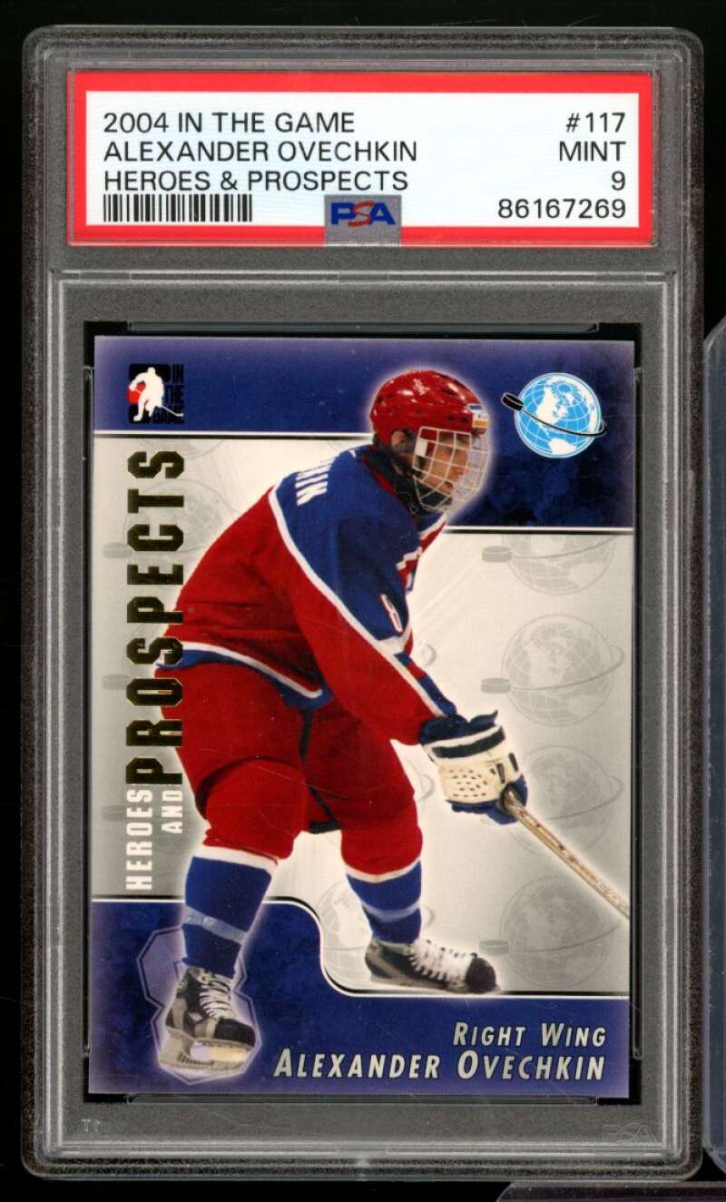 Alexander Ovechkin Rookie Card 2004-05 In The Game Heroes Prospects #117 PSA 9 Image 1