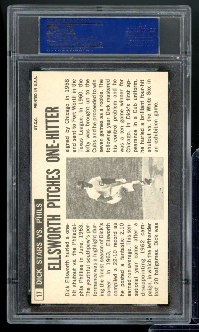 Dick Ellsworth Card 1964 Topps Giants #17 PSA 7 Image 2