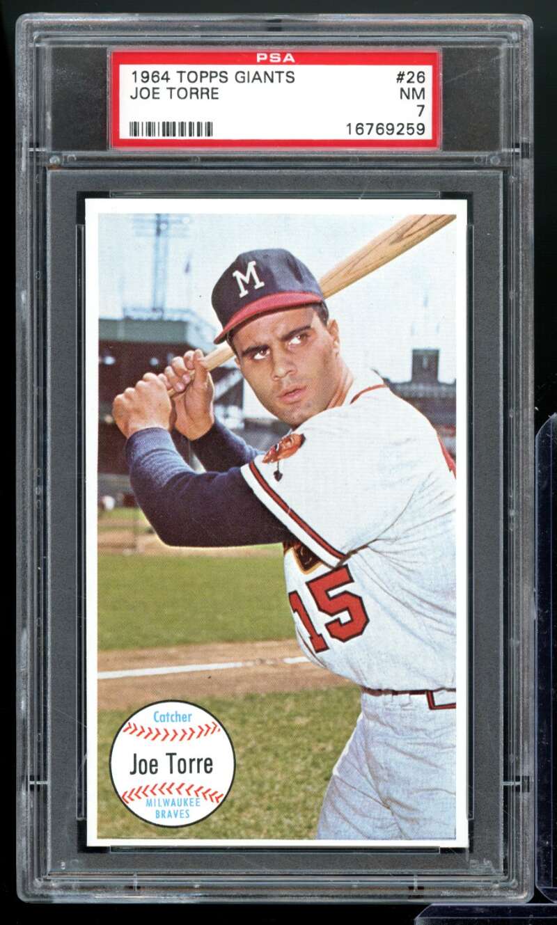 Joe Torre Card 1964 Topps Giants #26 PSA 7 Image 1