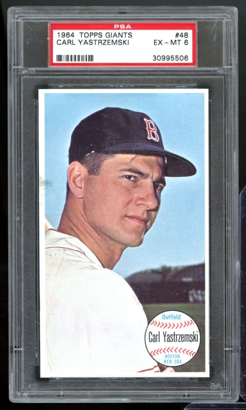 Carl Yastrzemski Card 1964 Topps Giants #48 PSA 6 (read) Image 1