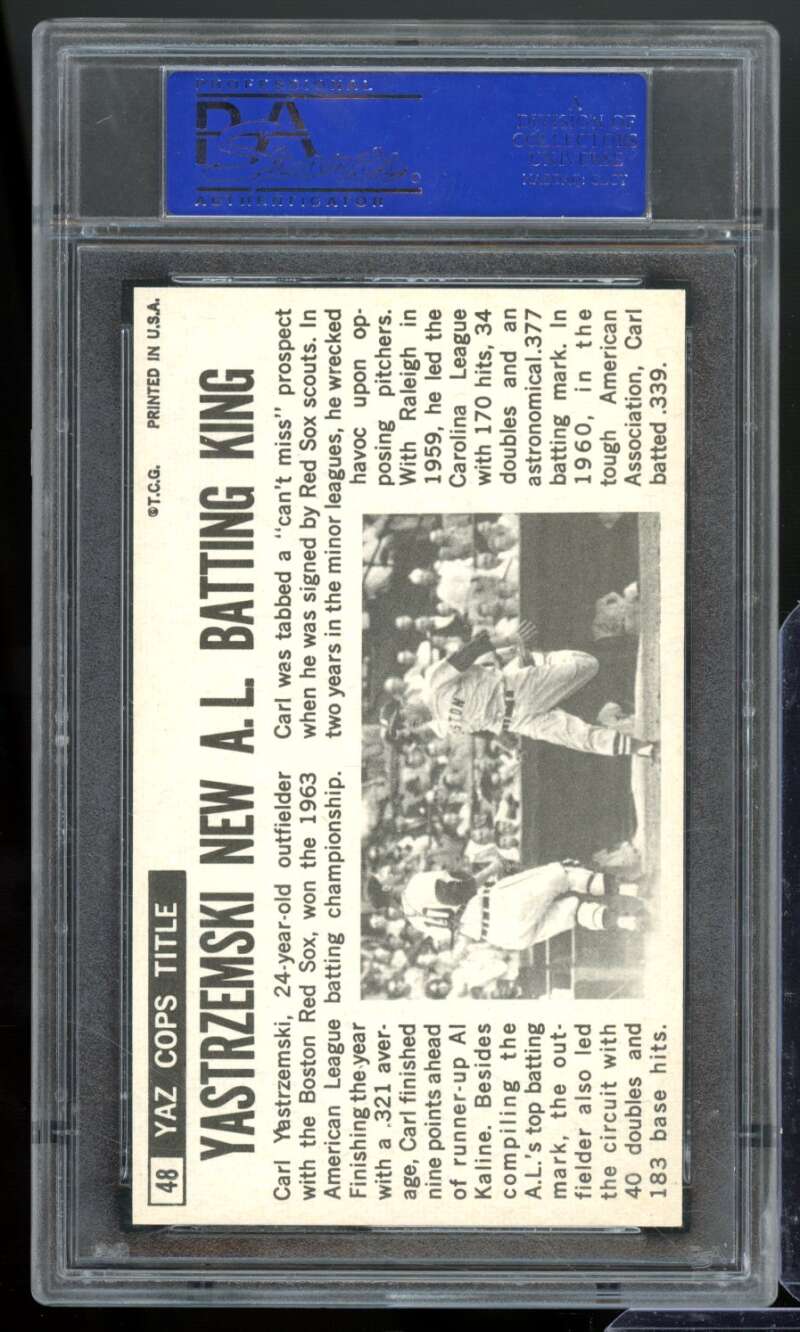 Carl Yastrzemski Card 1964 Topps Giants #48 PSA 6 (read) Image 2