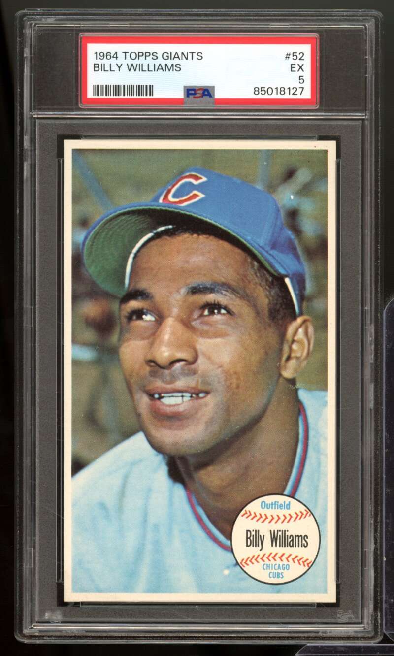 Billy Williams Card 1964 Topps Giants #52 PSA 5 Image 1