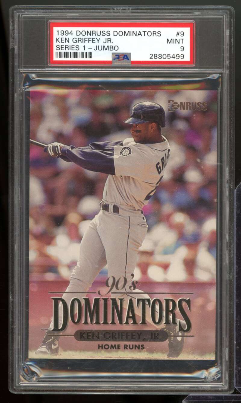 Ken Griffey Jr. Card 1994 Donruss Dominators Jumbo (pop 2) #9 PSA 9 Image 1