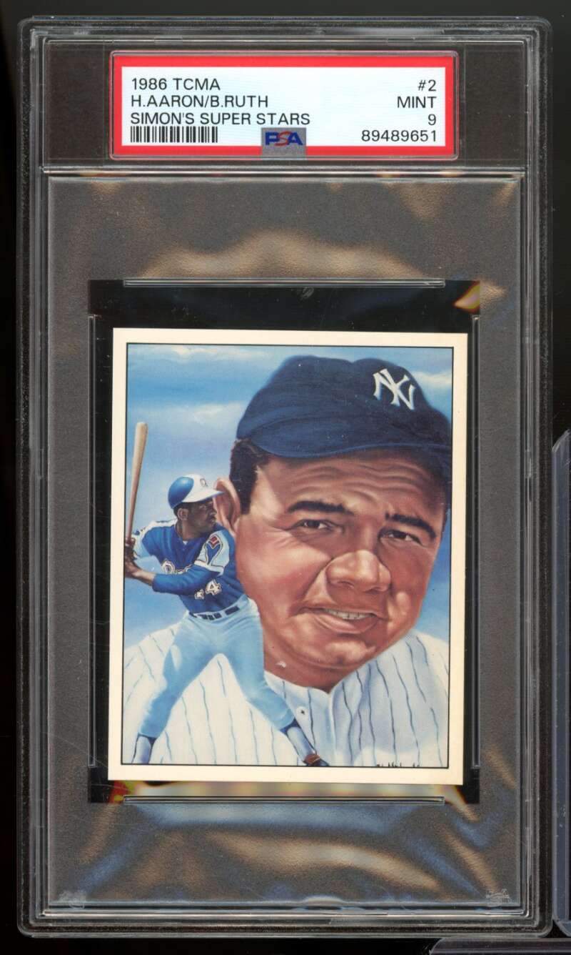 Babe Ruth Card 1986 TCMA Simon's Super Stars #2 PSA 9 Image 1