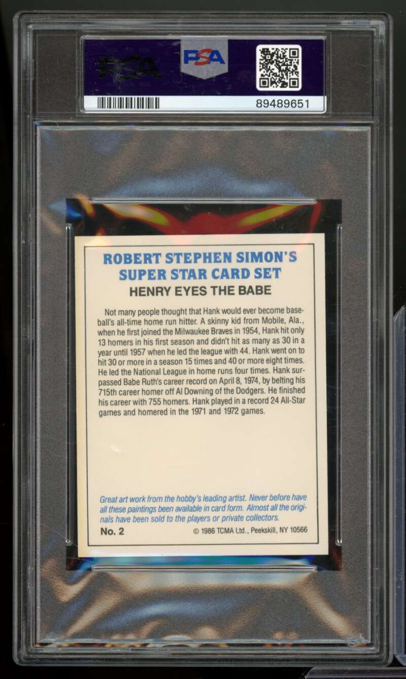 Babe Ruth Card 1986 TCMA Simon's Super Stars #2 PSA 9 Image 2