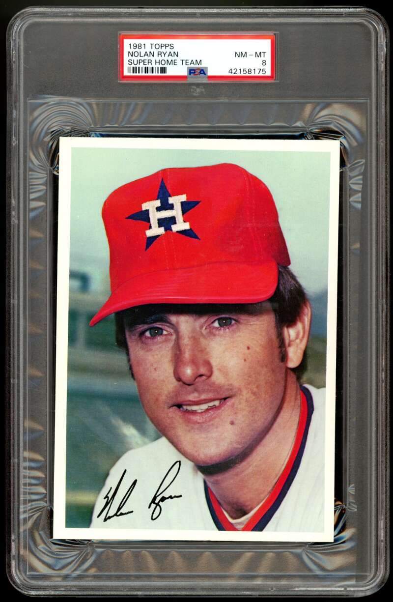 Nolan Ryan Card 1981 Topps Super Home Team #240 PSA 8 Image 1