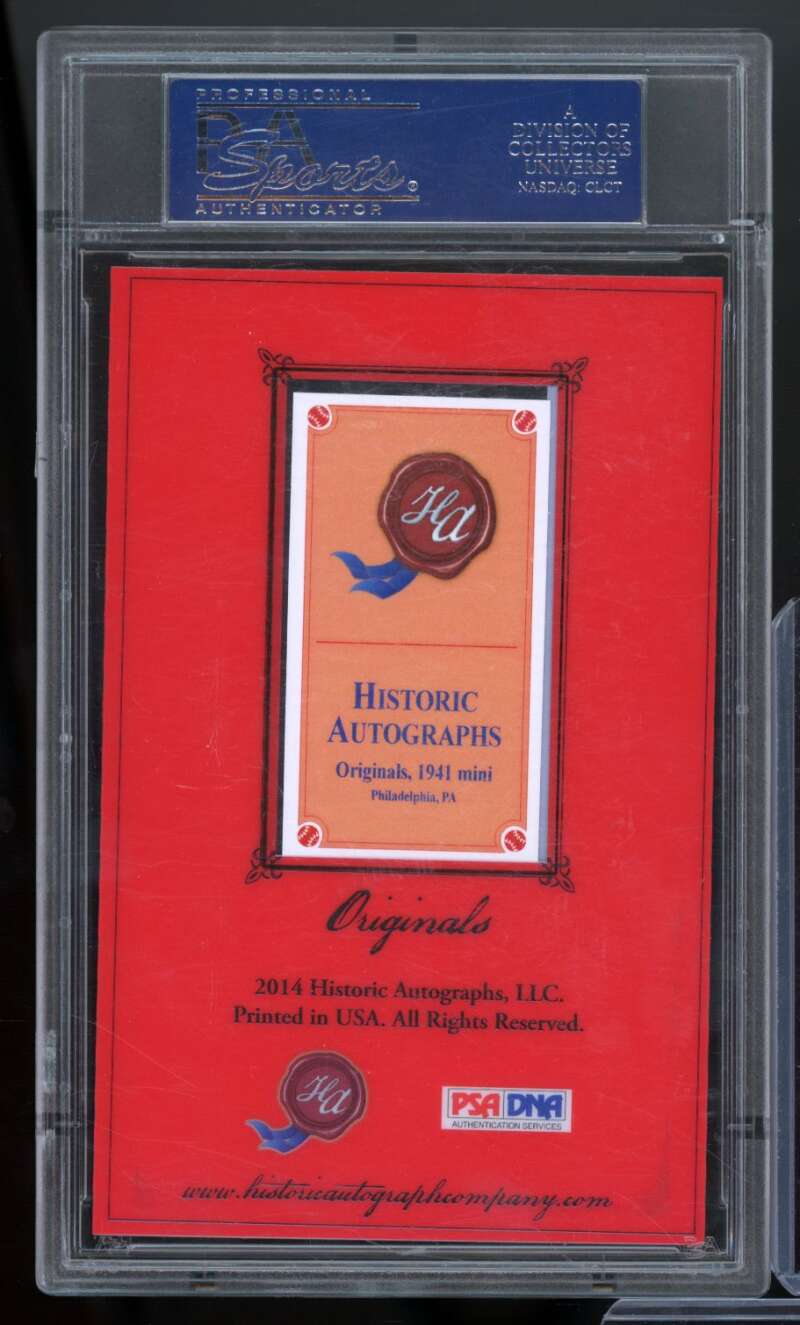 Steve Carlton Card 2014 HA Originals 1941 Mini #65 PSA/DNA Auto 9 Image 2