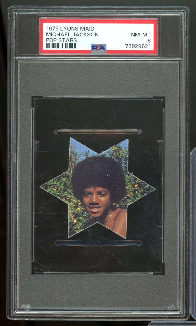 Michael Jackson Card 1975 Lyons Maid Pop Star #nno PSA 8 Image 1