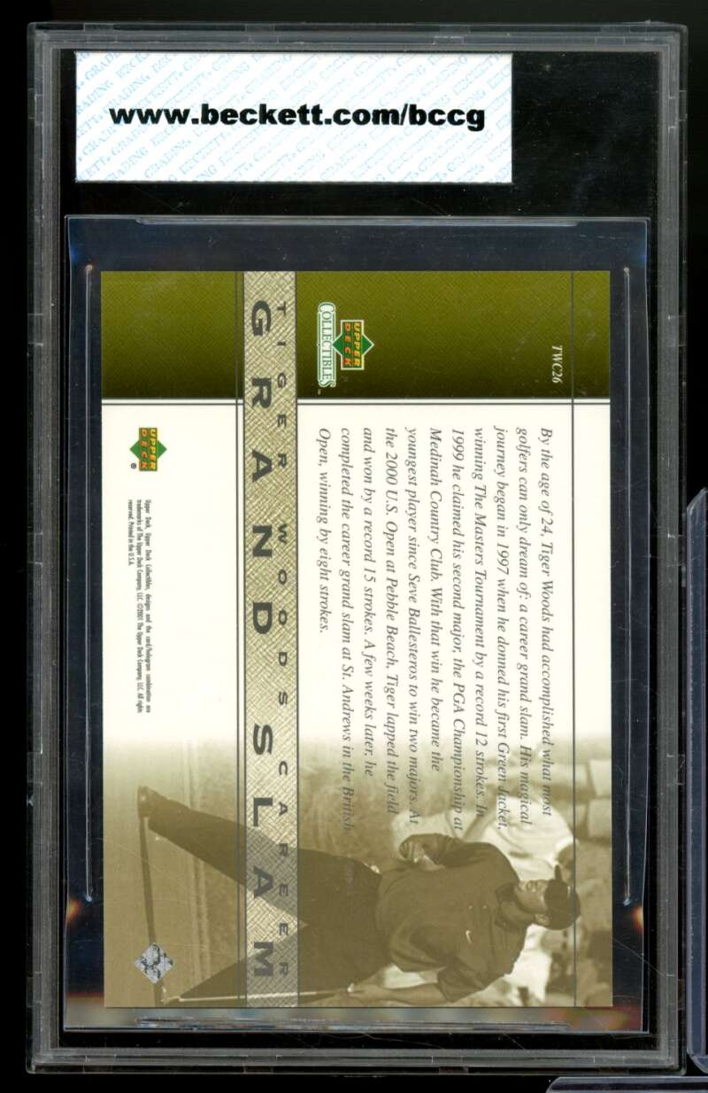 Tiger Woods Rookie 2001 Upper Deck Tiger Woods Collection #TWC26 BGS BCCG 10 Image 2