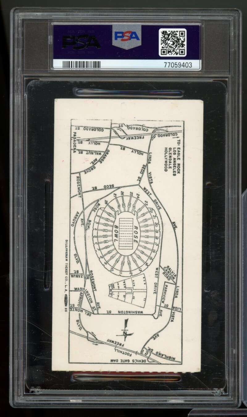 USC 14 - Michigan 6 Ticket Stub 1977 Rose Bowl #nno PSA 1.5 Image 2