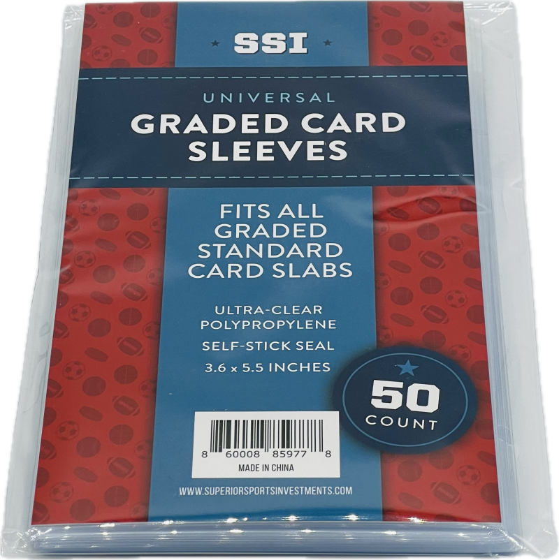 Superior Sports Investments SSI (50) Universal Graded Sleeve Bags for Standard Cards Image 1