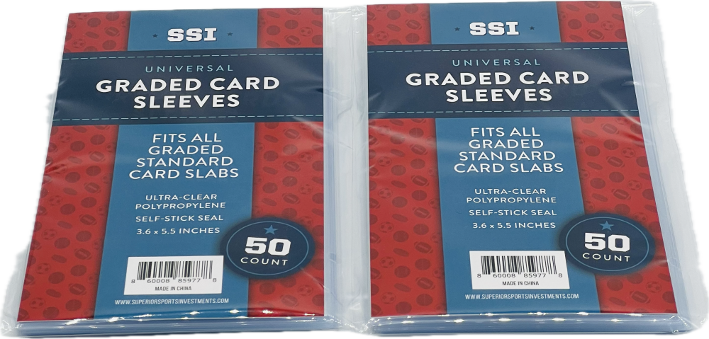 Superior Sports Investments SSI (50) Universal Graded Sleeve Bags for Standard Cards Image 3