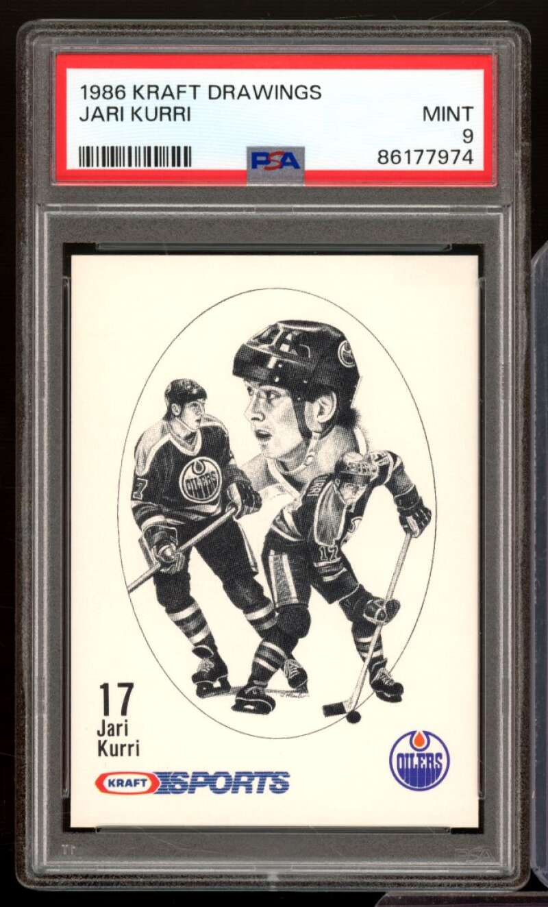 Jari Kurri Card 1986-87 Kraft Drawings (pop 2) #nno PSA 9 Image 1