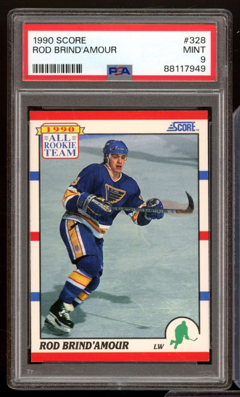 Rod Brind'Amour Rookie Card 1990-91 Score #328 PSA 9 Image 1