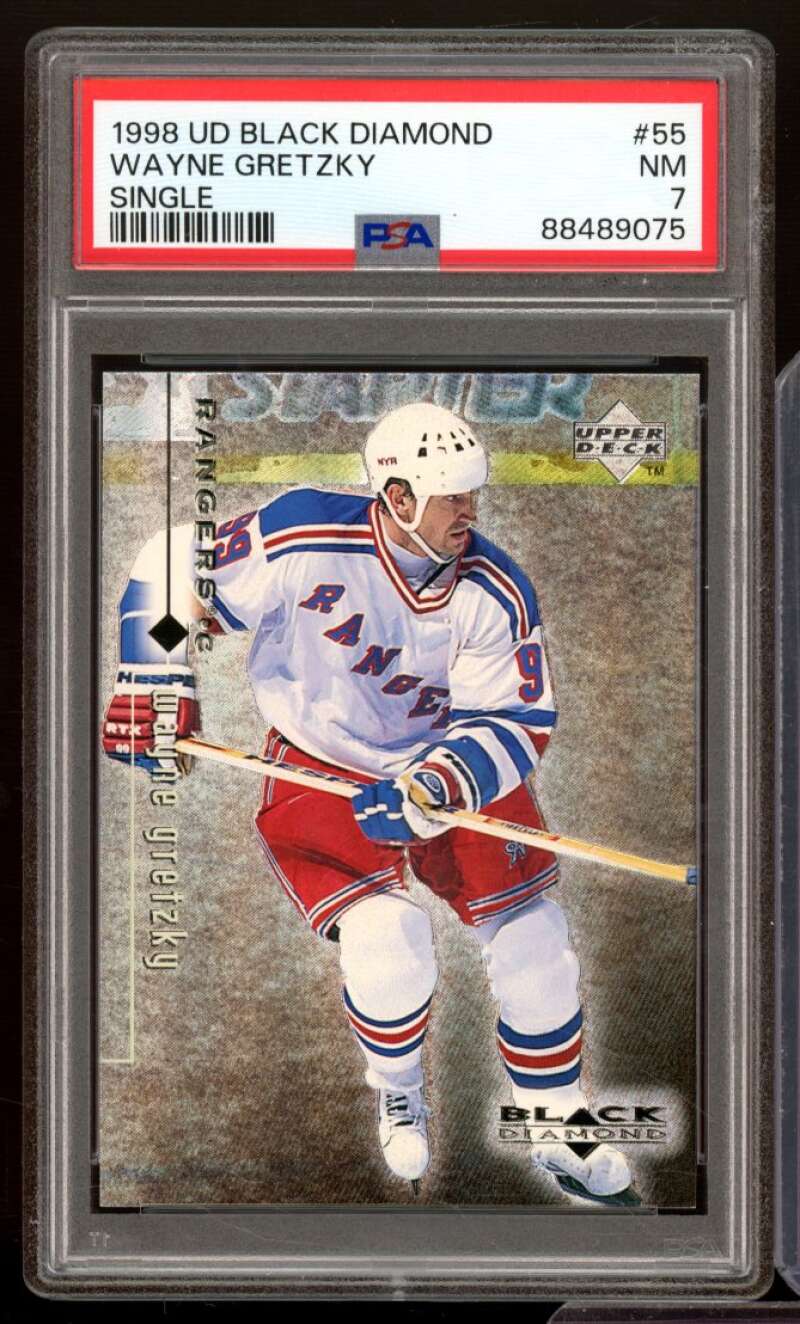 Wayne Gretzky Card 1998-99 Black Diamond #55 PSA 7 Image 1