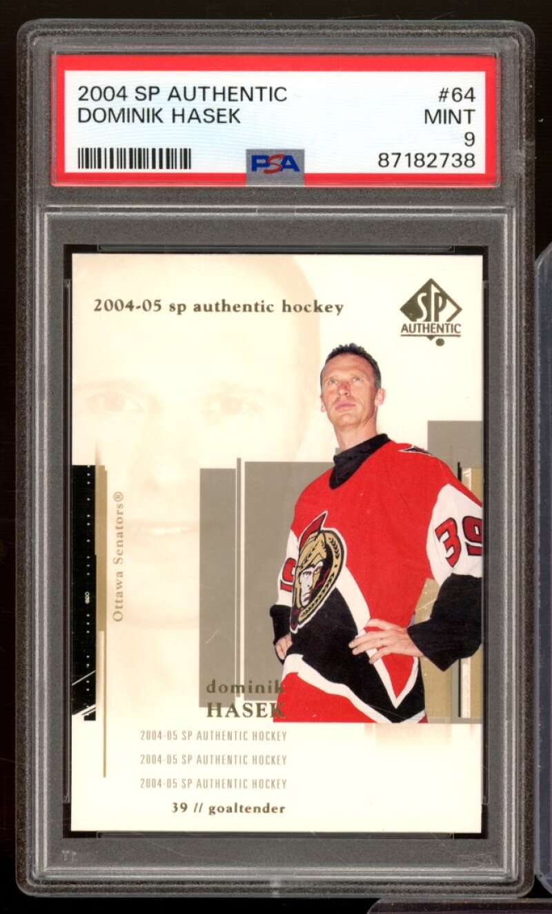 Dominik Hasek Card 2004-05 SP Authentic (pop 2) #64 PSA 9 Image 1