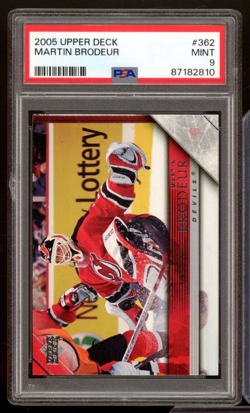 Martin Brodeur Card 2005-06 Upper Deck #362 PSA 9 Image 1