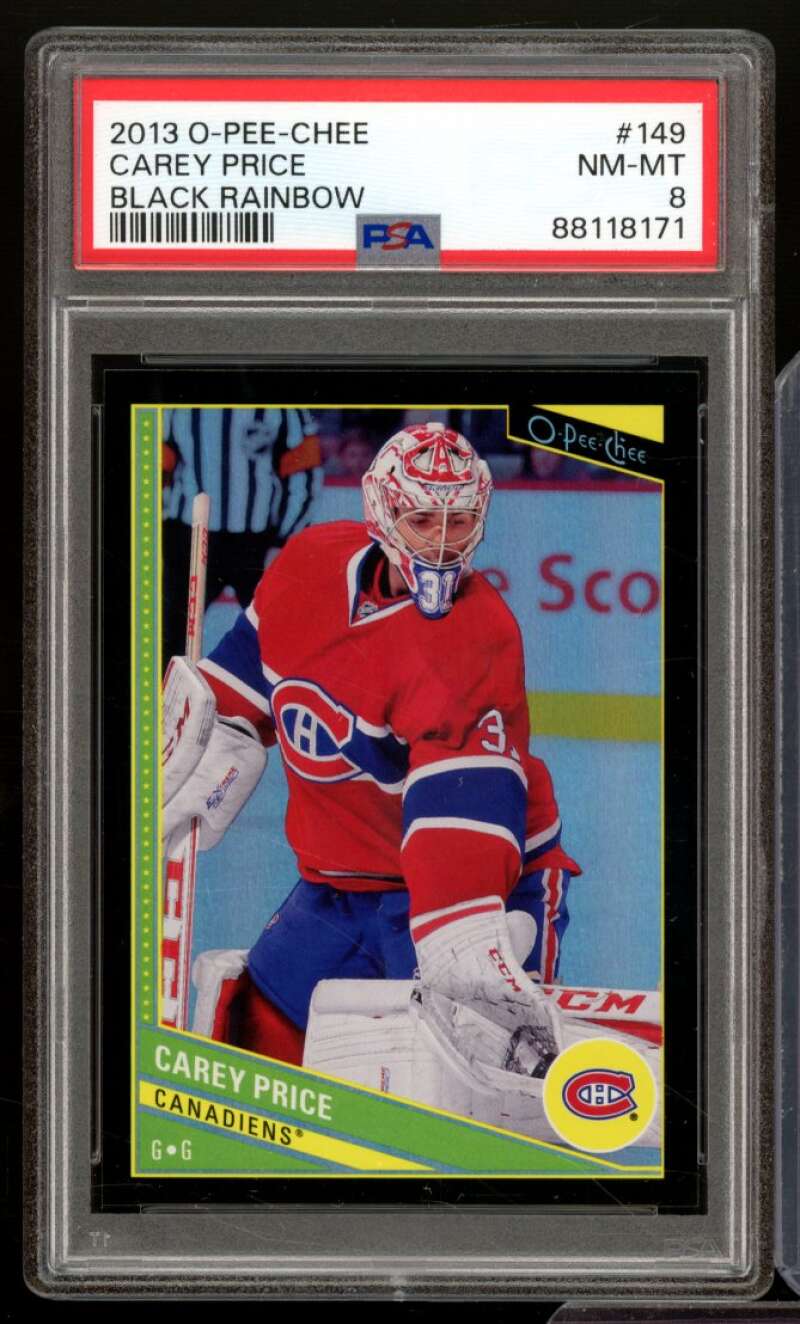 Carey Price Card 2013-14 O-Pee-Chee Black Rainbow #149 PSA 8 Image 1