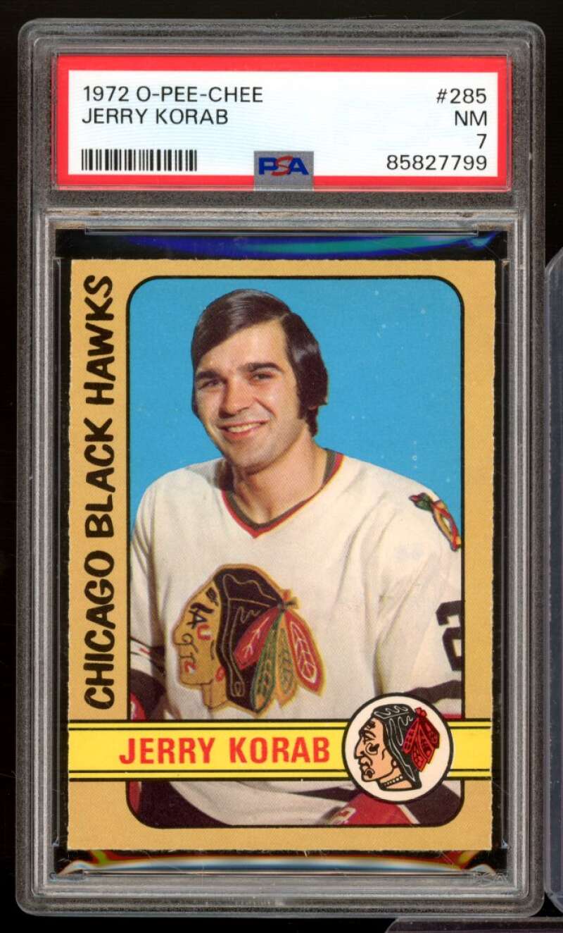 Jerry Korab Rookie Card 1972-73 O-Pee-Chee #285 PSA 7 Image 1