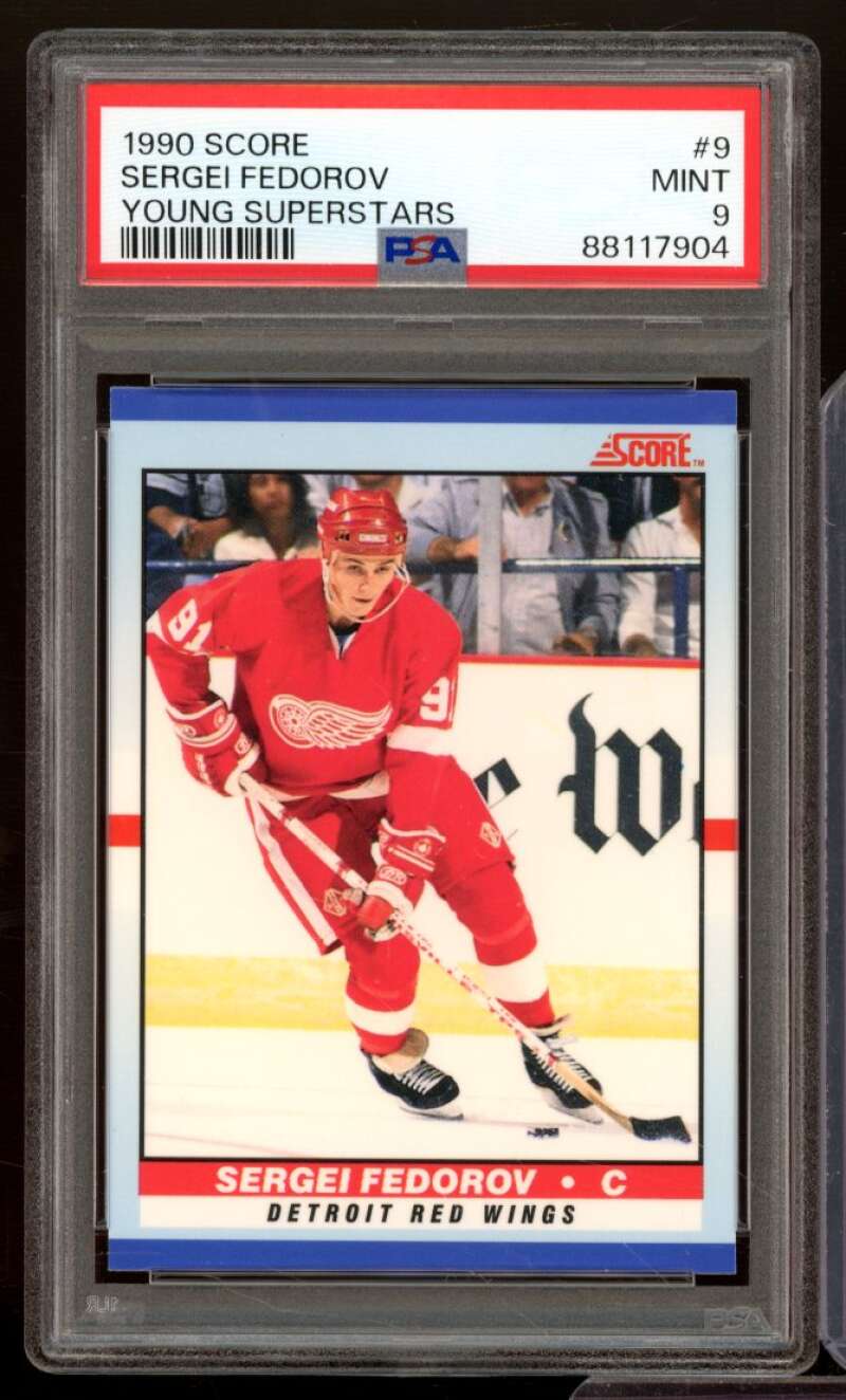 Sergei Fedorov Rookie Card 1990-91 Score Young Superstars #9 PSA 9 Image 1