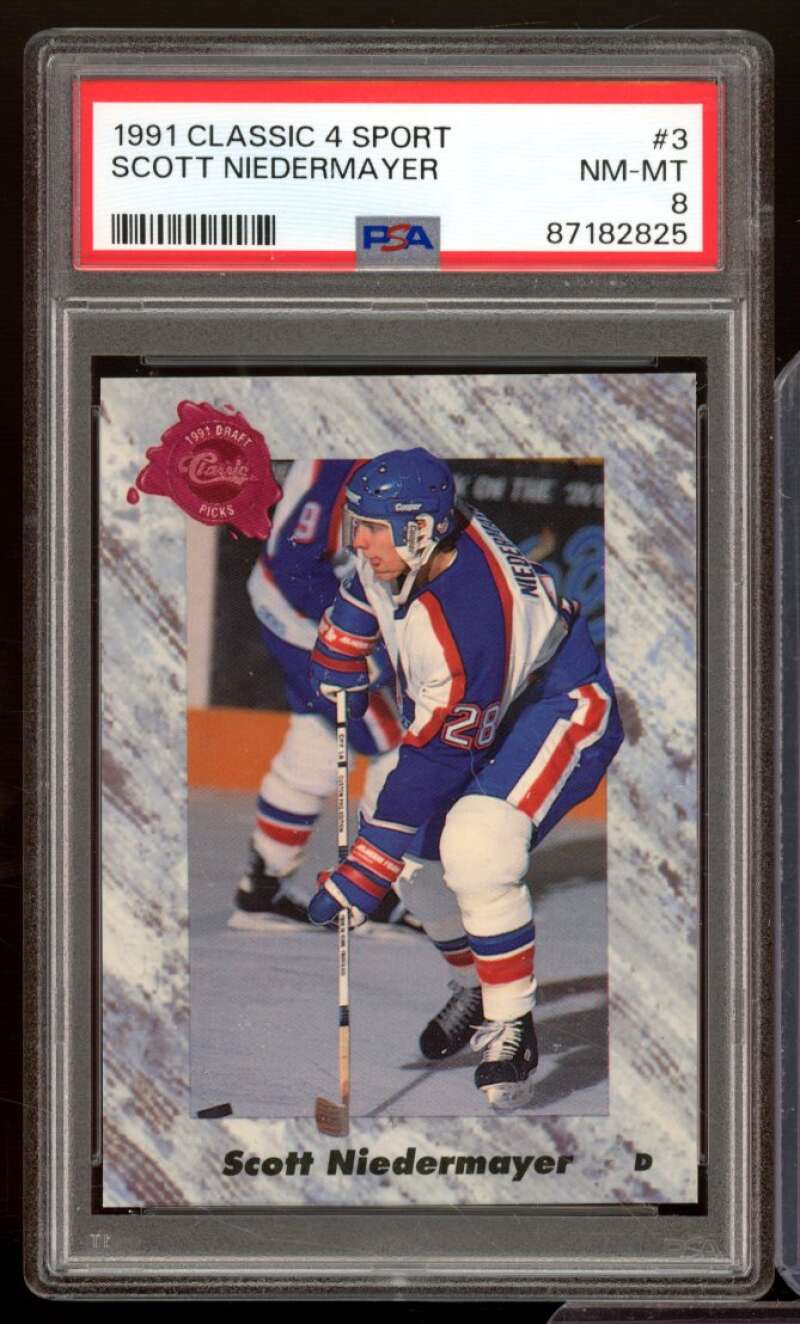 Scott Niedermayer Rookie Card 1991 Classic Sport #3 PSA 4 Image 1