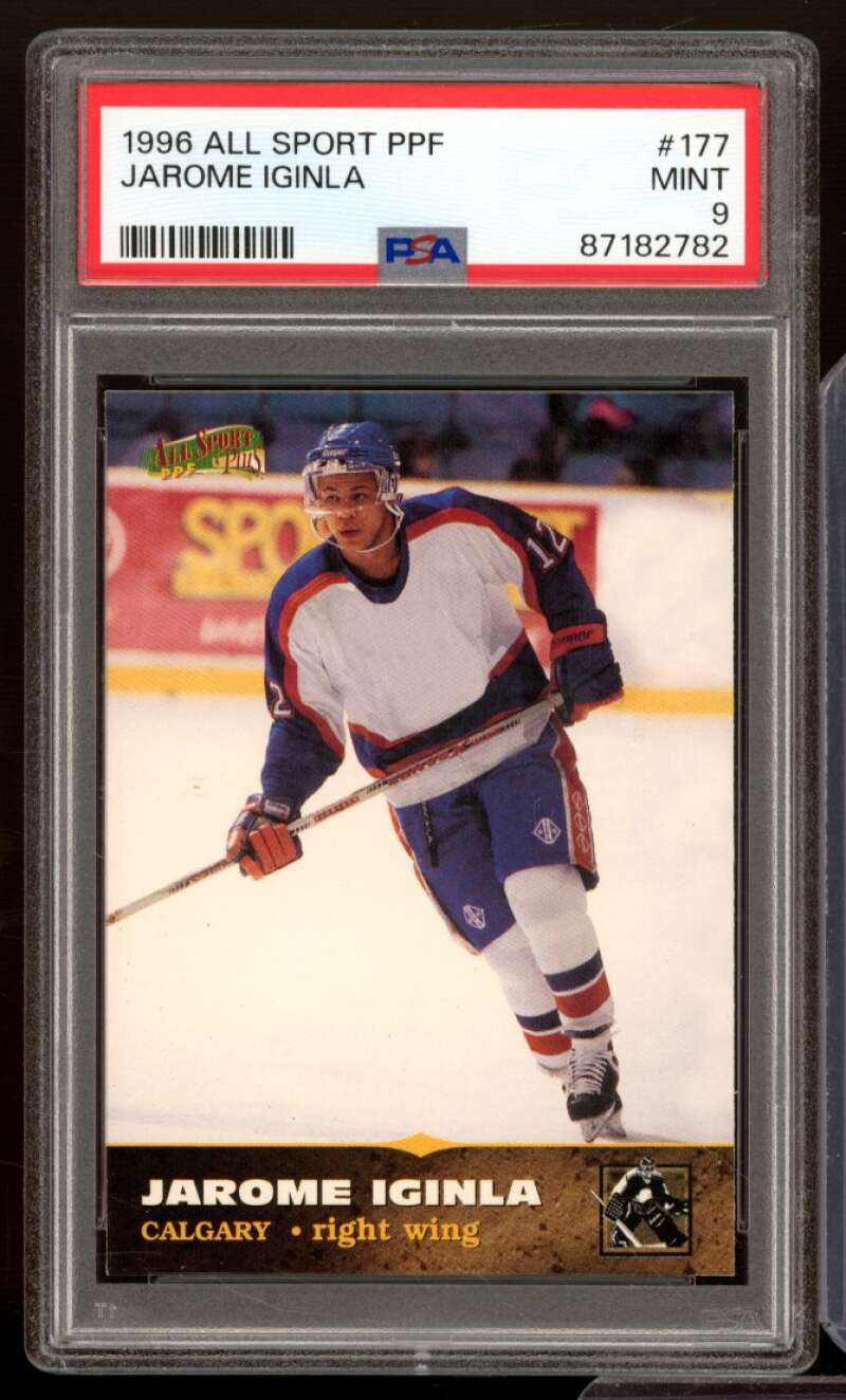 Jarome Iginla Rookie Card 1996-97 All Sport Ppf (pop 1) #177 PSA 9 Image 1