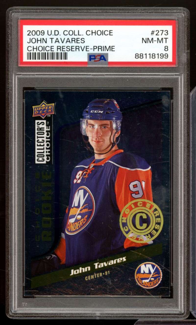 John Tavares Rookie Card 2009-10 U.D. Coll. Choice #273 PSA 8 Image 1