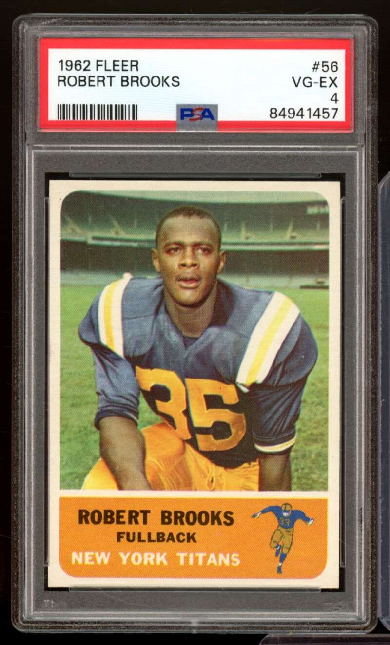 Robert Brooks Rookie Card 1962 Fleer #56 PSA 4 Image 1