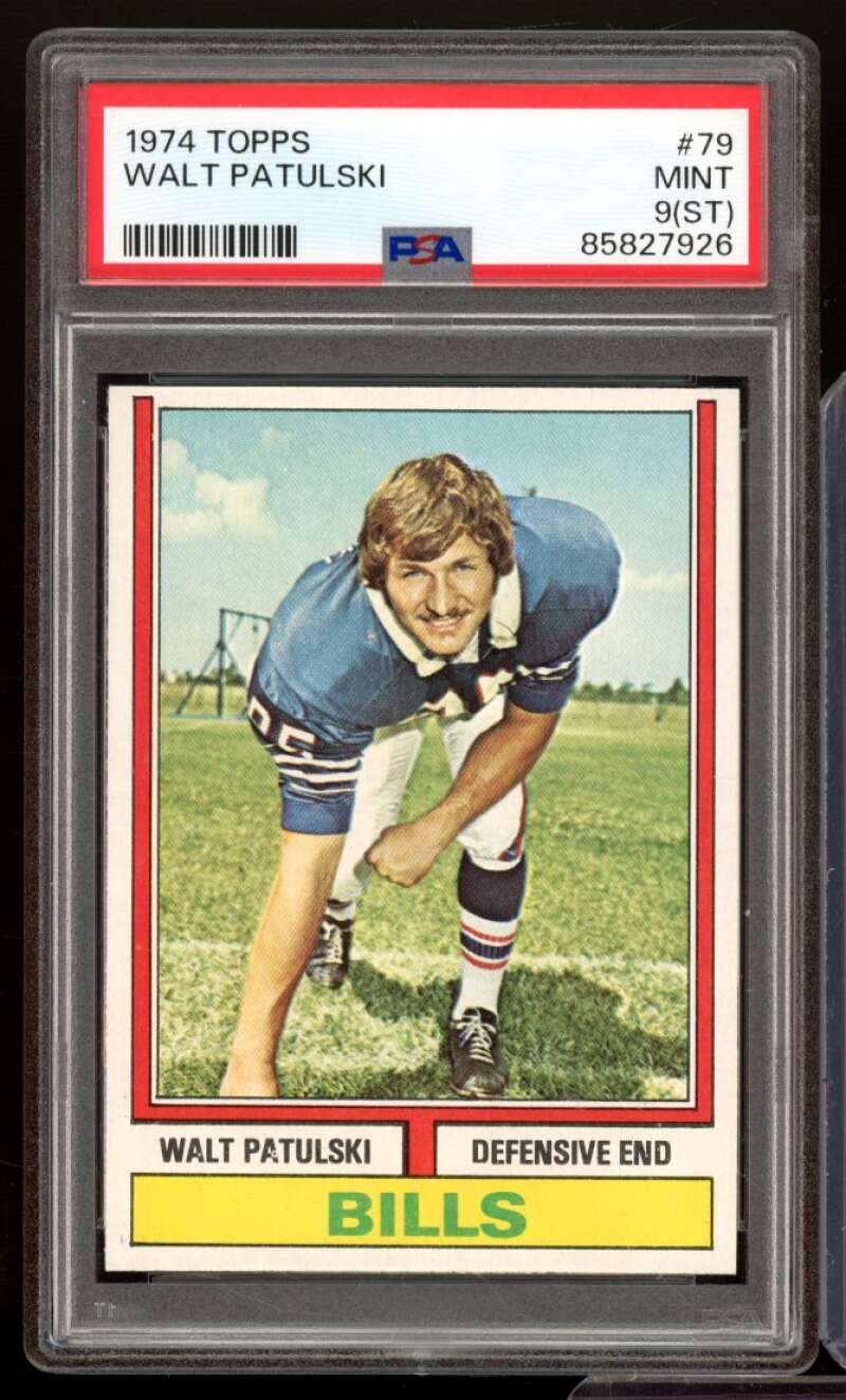 Walt Patulski Card 1974 Topps #79 PSA 9 (st) Image 1