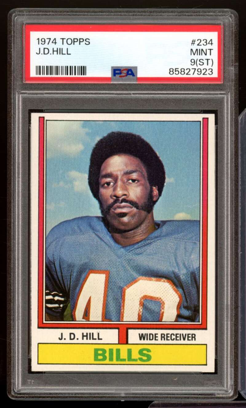 J.D. Hill Card 1974 Topps #234 PSA 9 (st) Image 1