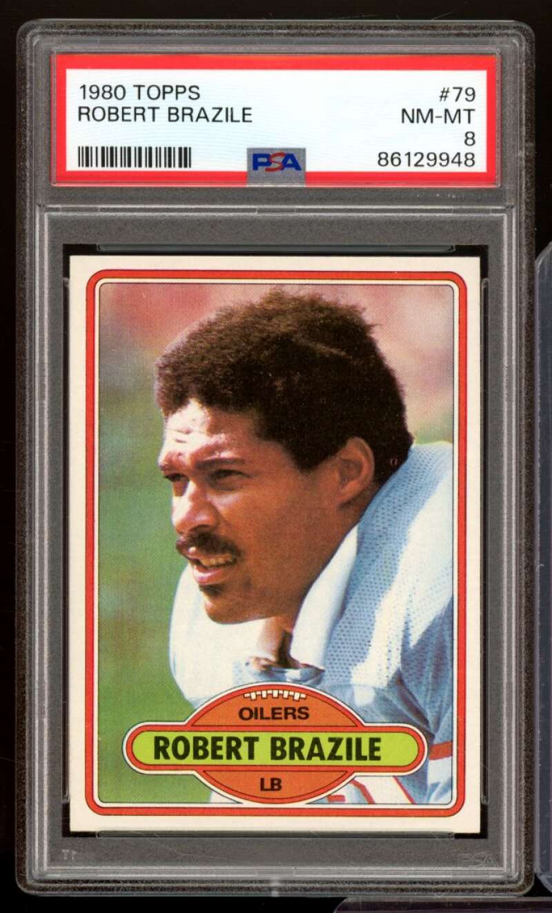 Robert Brazile Card 1980 Topps #79 PSA 8 Image 1