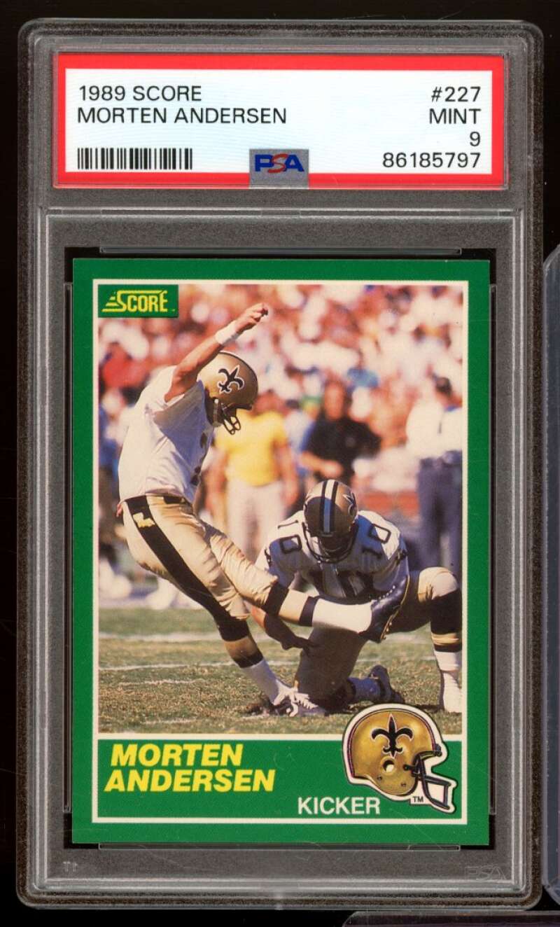 Morten Andersen Card 1989 Score #227 PSA 9 Image 1