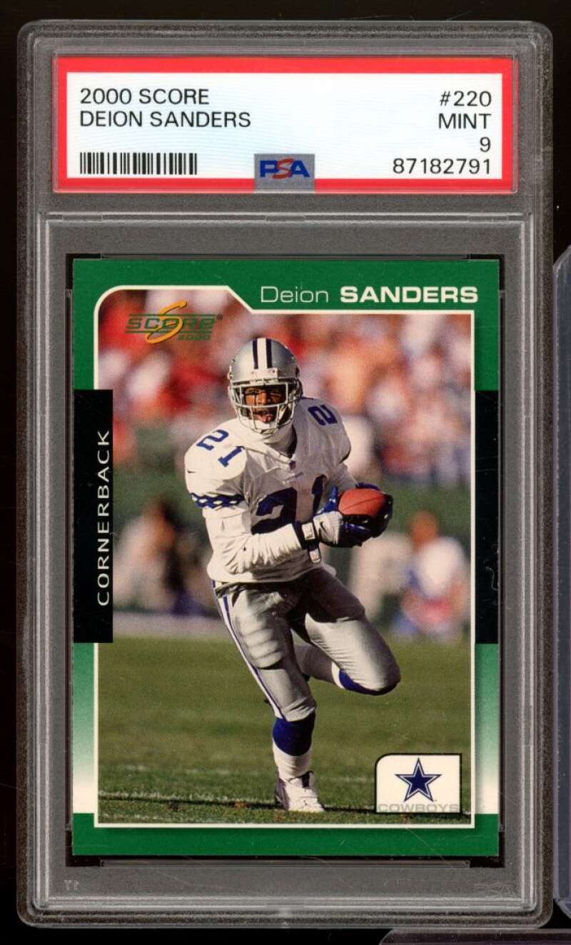 Deion Sanders Card 2000 Score (pop 1) #220 PSA 9 Image 1