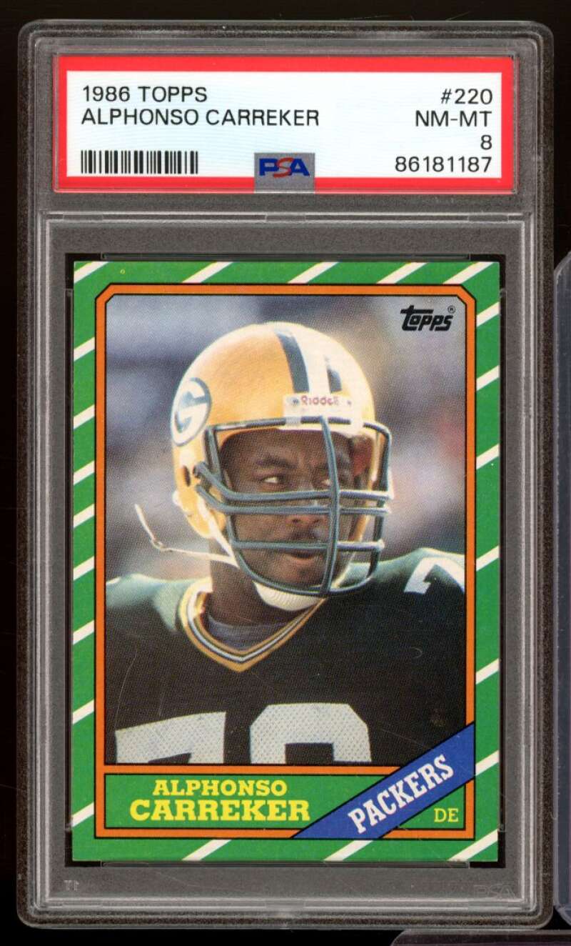 Alphonso Carreker Rookie Card 1986 Topps #220 PSA 8 Image 1