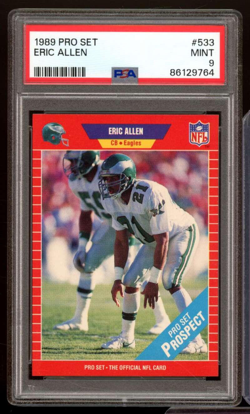 Eric Allen Rookie Card 1989 Pro Set #533 PSA 9 Image 1