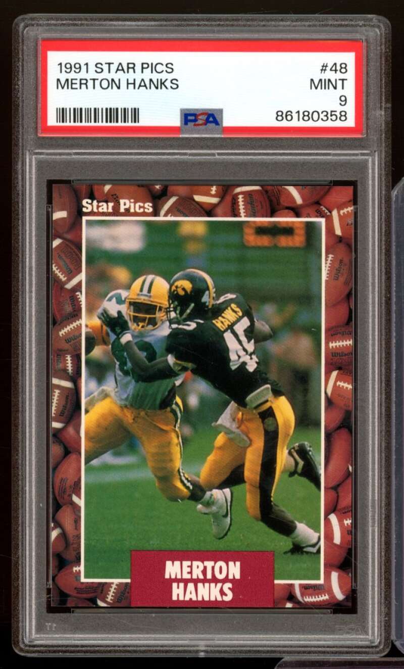 Merton Hanks Card 1991 Star Pics (pop 2) #48 PSA 9 Image 1