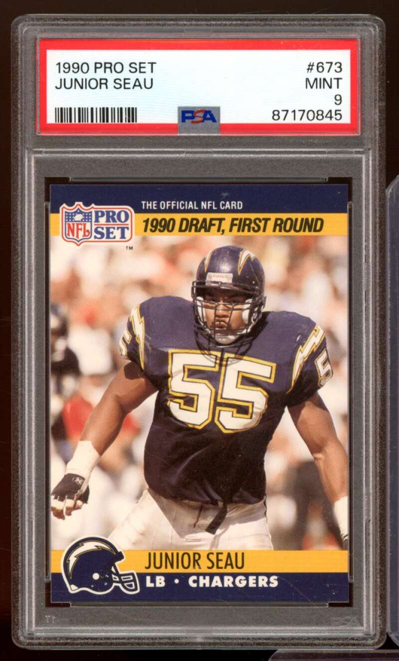 Junior Seau Card 1990 Pro Set #673 PSA 9 Image 1