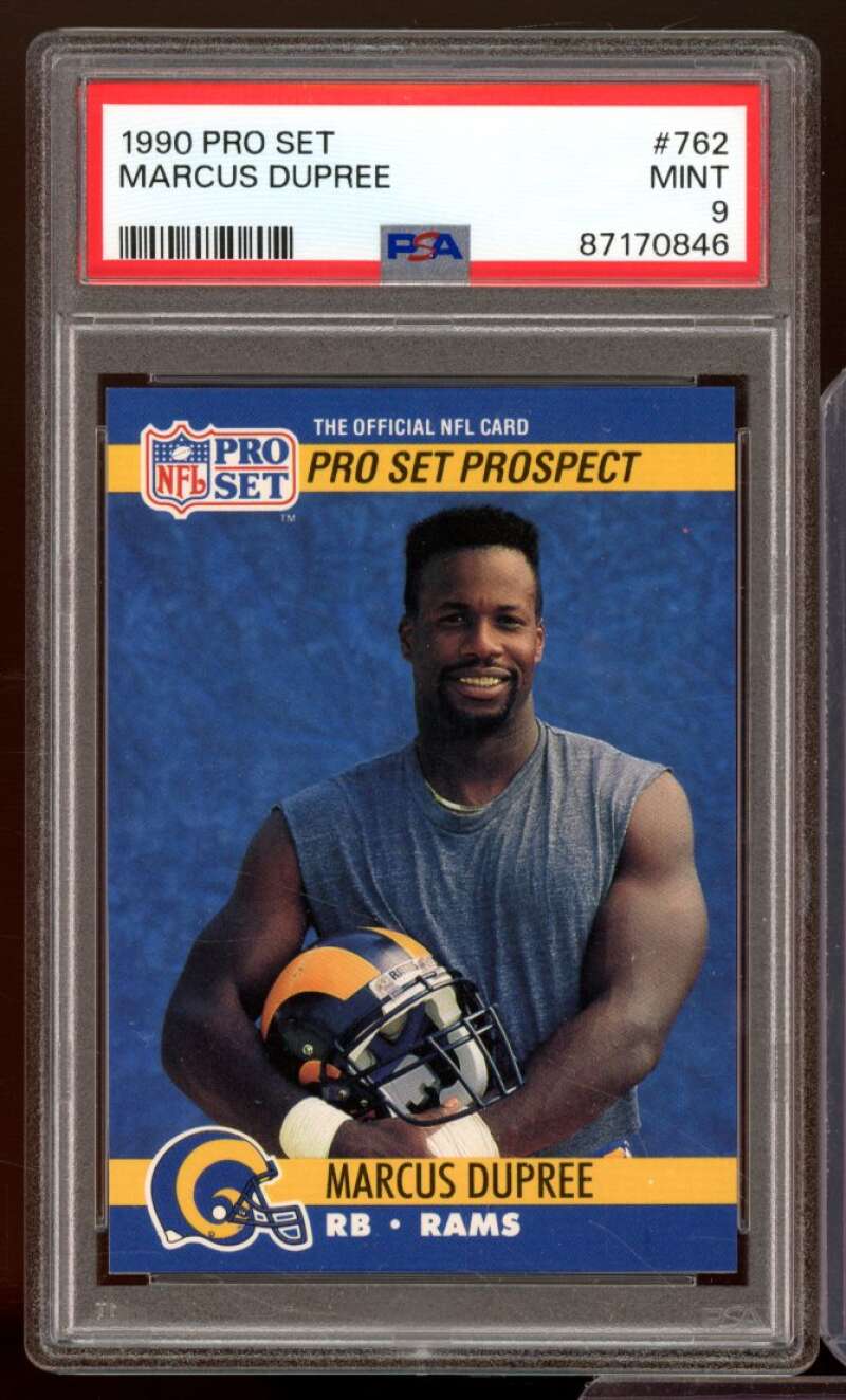 Marcus Dupree Card 1990 Pro Set #762 PSA 9 Image 1