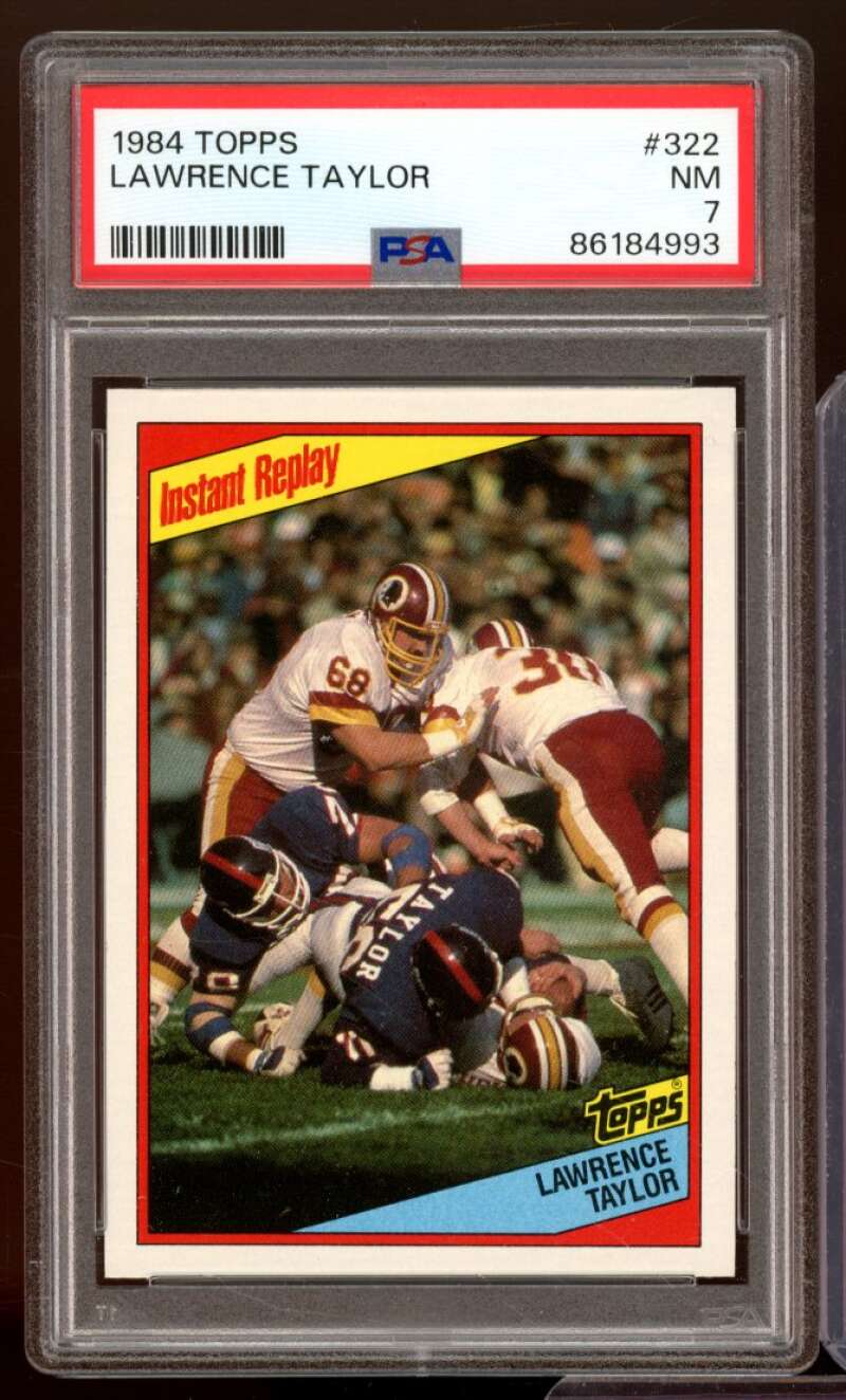 Lawrence Taylor Card 1984 Topps #322 PSA 7 Image 1