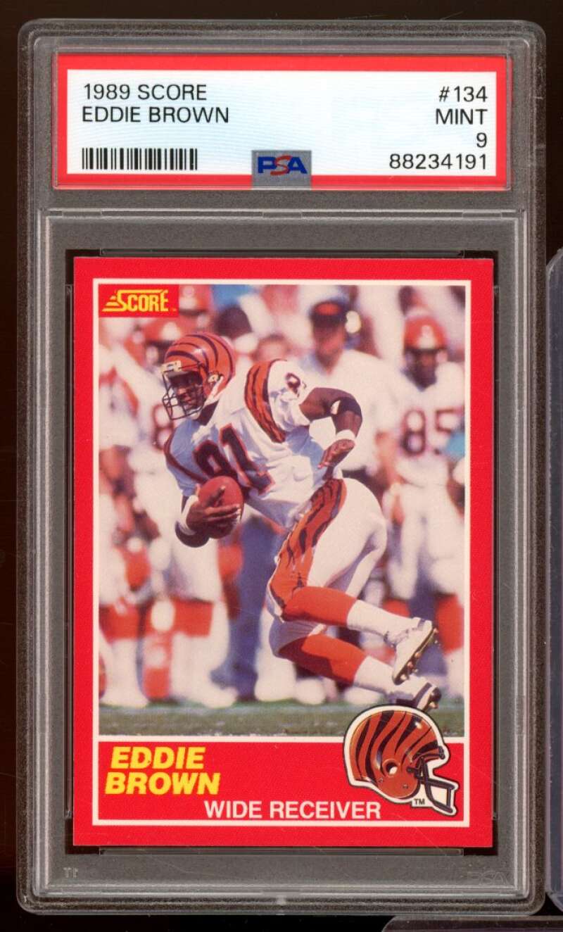 Eddie Brown Card 1989 Score #134 PSA 9 Image 1