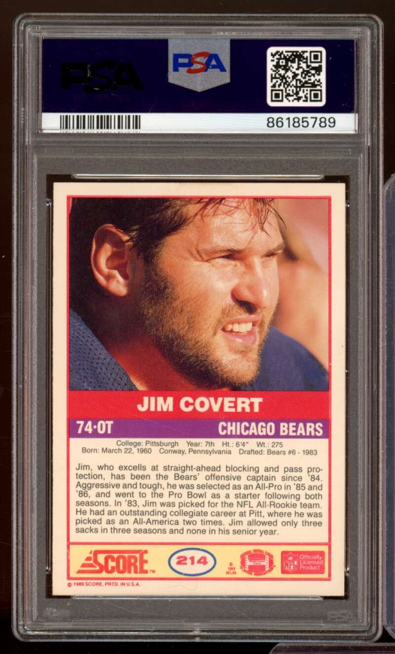 Jim Covert Card 1989 Score #214 PSA 9 Image 2