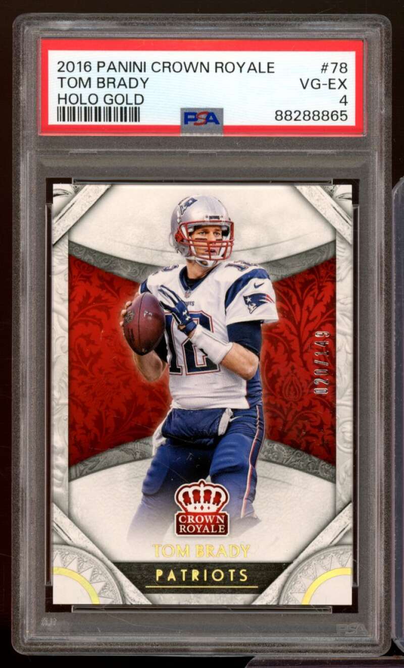 Tom Brady Card 2016 Panini Crown Royale #78 PSA 4 Image 1