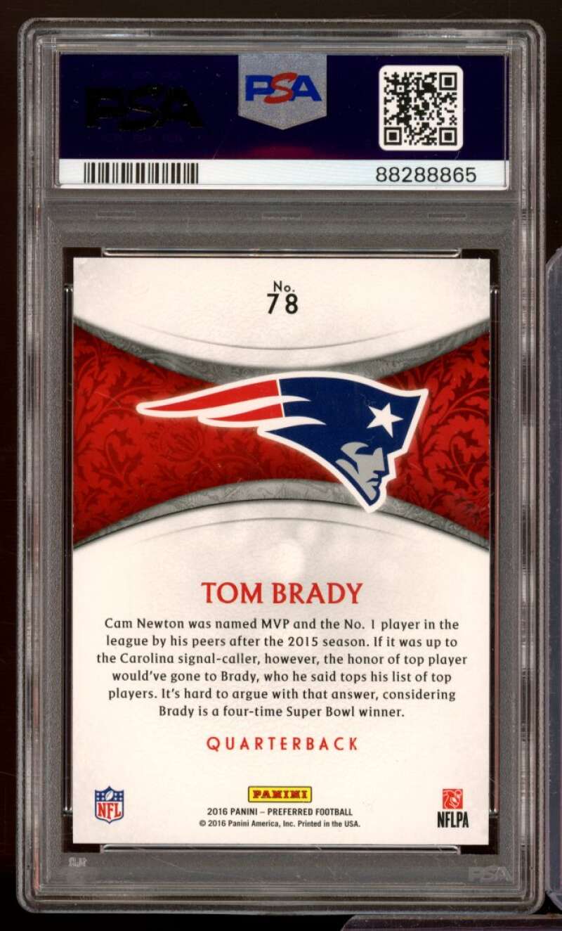 Tom Brady Card 2016 Panini Crown Royale #78 PSA 4 Image 2