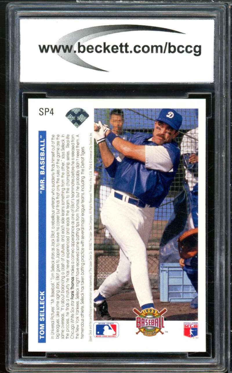 1992 Upper Deck #sp4 Frank Thomas / Tom Selleck BGS BCCG 10 Mint+ Image 2