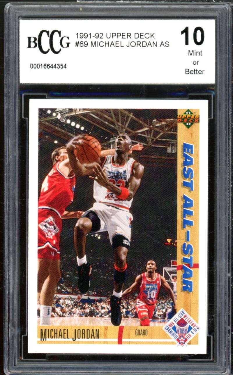 1991-92 Upper Deck #69 Michael Jordan Card BGS BCCG 10 Mint+ Image 1