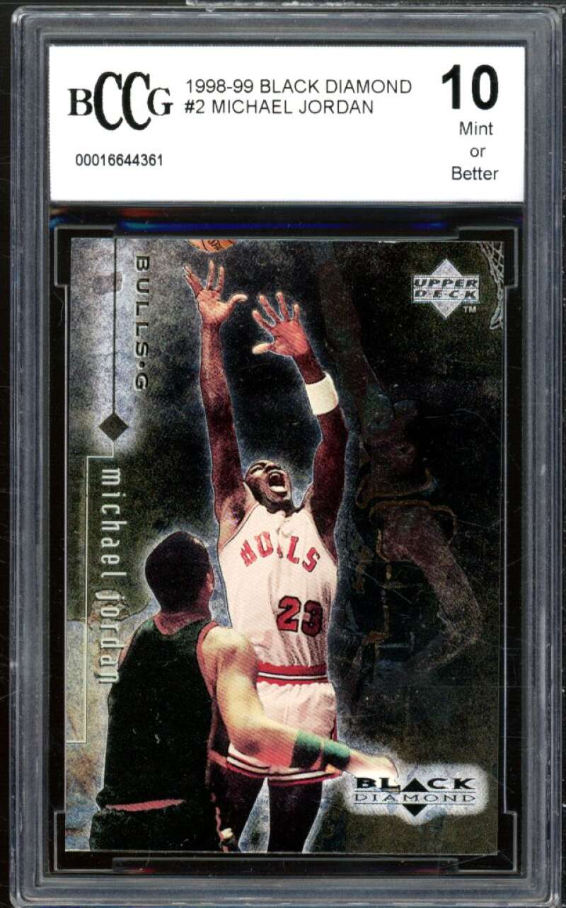 1998-99 Black Diamond #2 Michael Jordan Card BGS BCCG 10 Mint+ Image 1