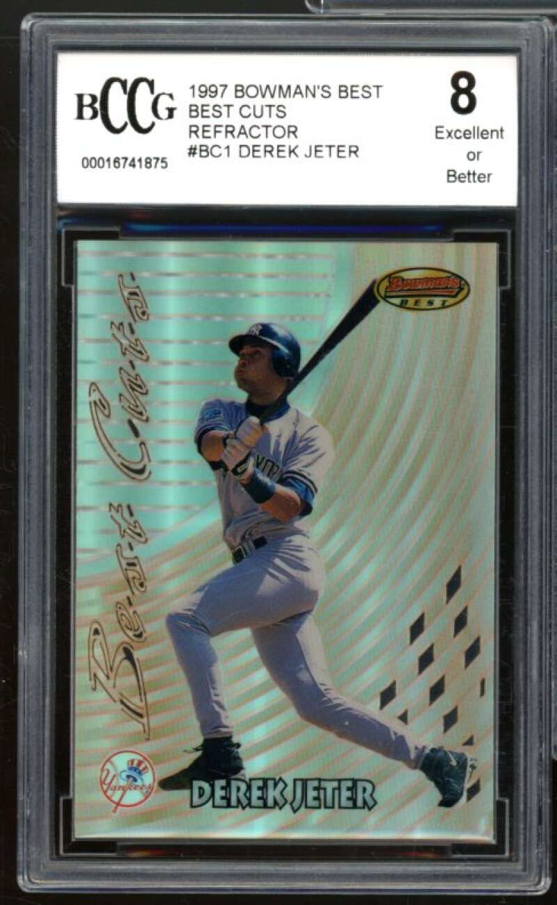 1997 Bowman's Best Best Cuts Refractor #BC1 Derek Jeter BGS BCCG 8 Excellent+ Image 1