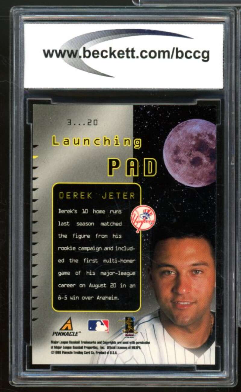 1998 Pinnacle Performers Launching Pad #3 Derek Jeter Card BGS BCCG 10 Mint+ Image 2