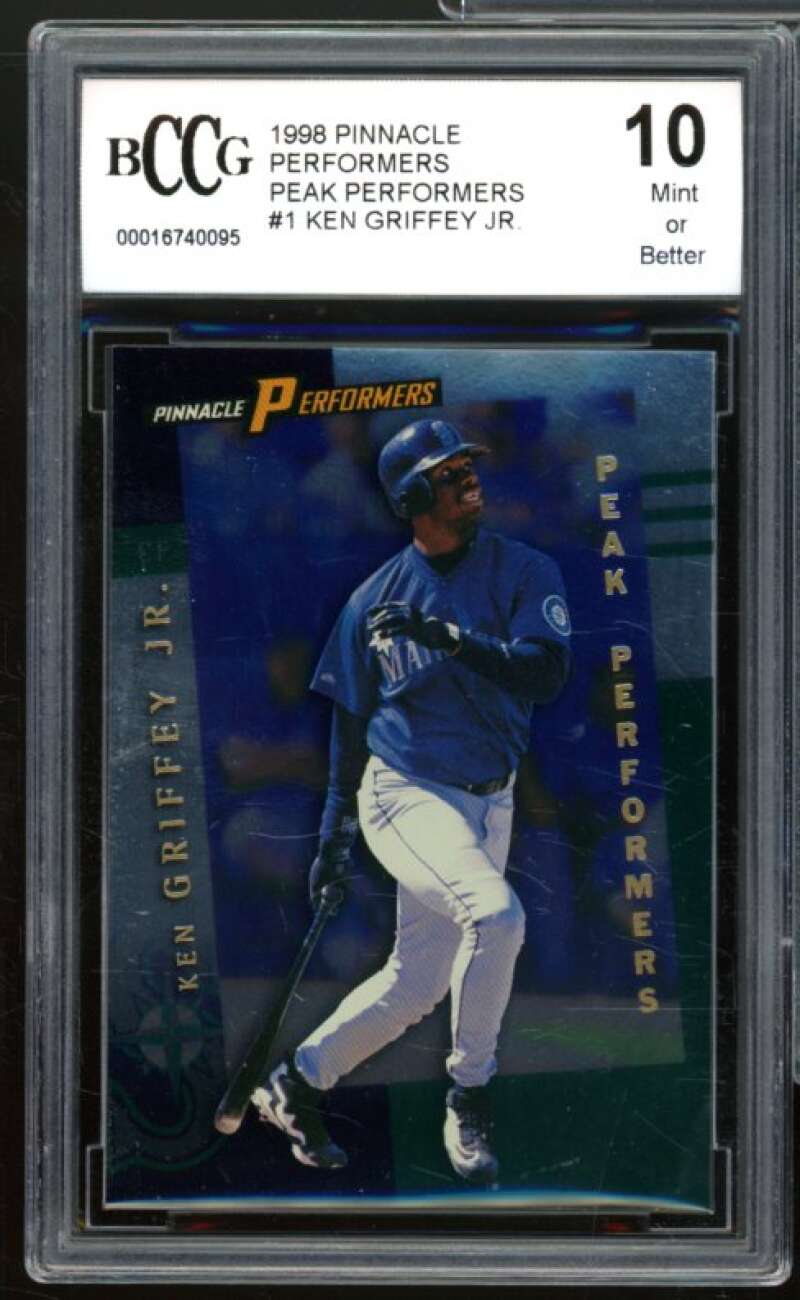 1998 Pinnacle Performers Peak Performers #1 Ken Griffey Jr. BGS BCCG 10 Mint+ Image 1